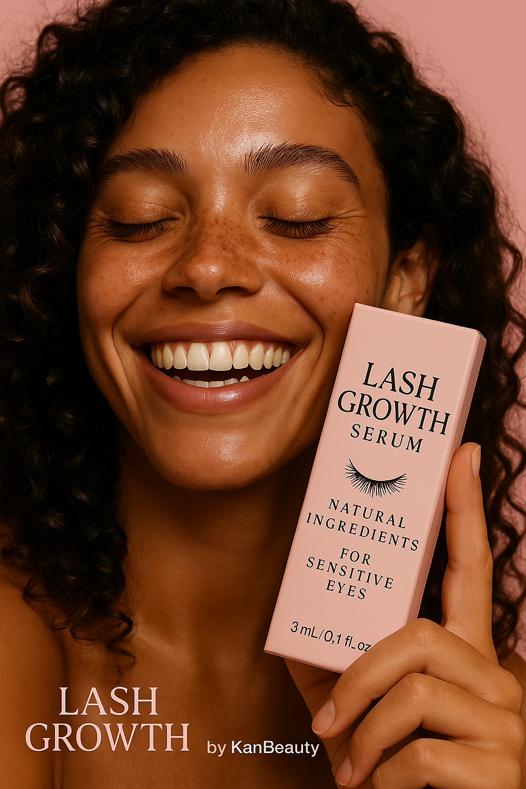 KANBEAUTY - Eyelash Growth Serum for Sensitive Eyes – Prostaglandin-Free, Vegan-Friendly, Natural Ingredients, Peptide-Powered – Visible Results in 3–5 Weeks