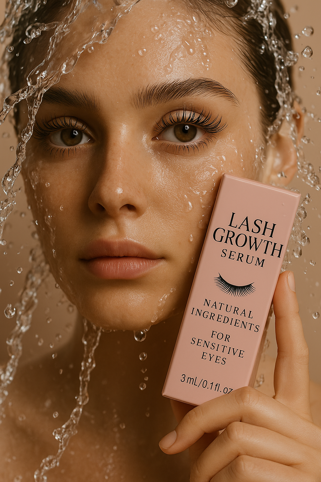 KANBEAUTY - Eyelash Growth Serum for Sensitive Eyes – Prostaglandin-Free, Vegan-Friendly, Natural Ingredients, Peptide-Powered – Visible Results in 3–5 Weeks